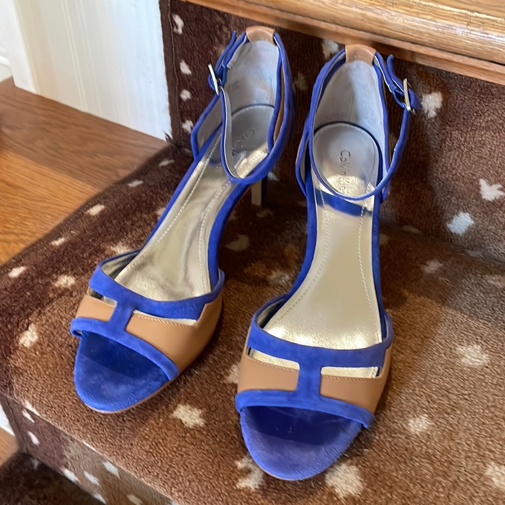Calvin Klein ankle strap pumps in good used condition. Size 8.5